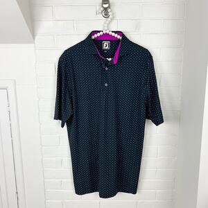 FootJoy Men’s Polka Dot Golf Polo Shirt Size M